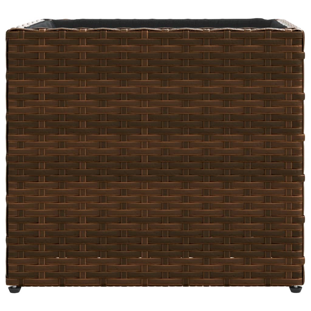 plantekasse 36x30x32 cm polyrattan brun
