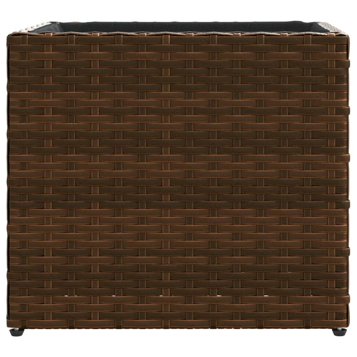 plantekasse 36x30x32 cm polyrattan brun