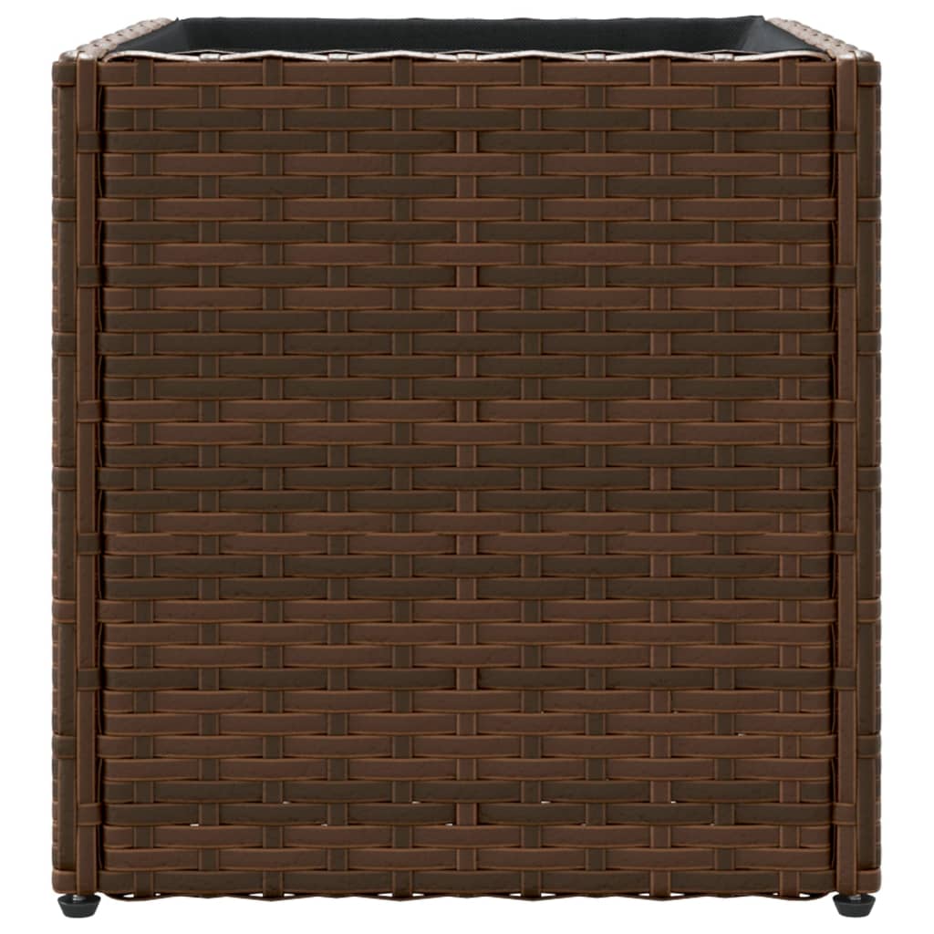 plantekasse 36x30x32 cm polyrattan brun