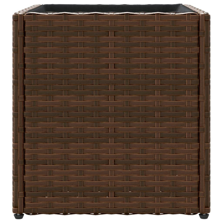 plantekasse 36x30x32 cm polyrattan brun