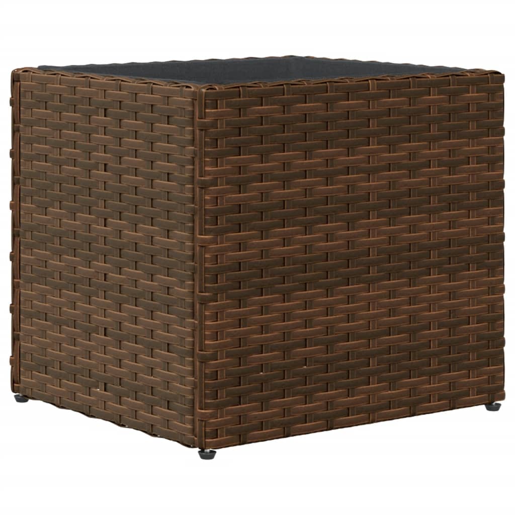 plantekasse 36x30x32 cm polyrattan brun