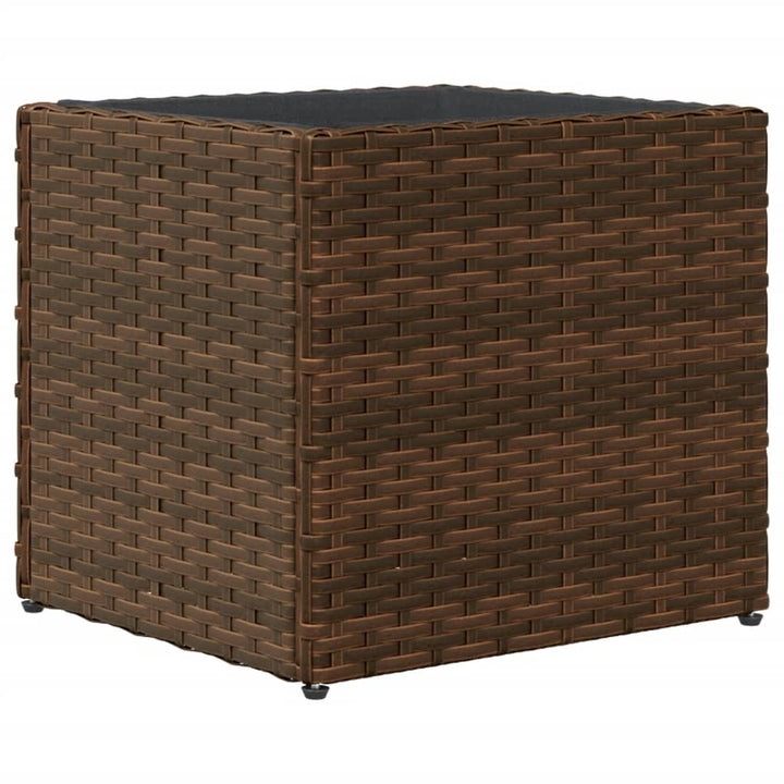 plantekasse 36x30x32 cm polyrattan brun