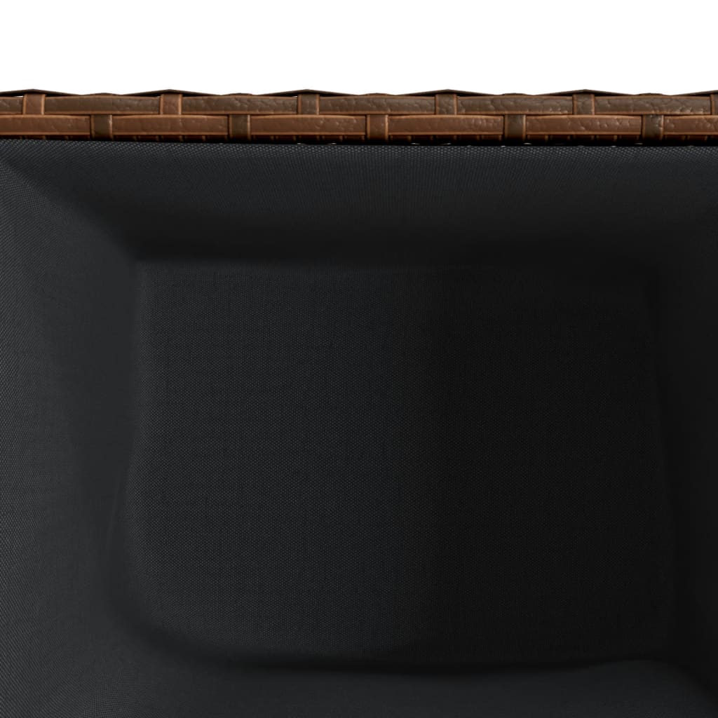 plantekasse 36x30x32 cm polyrattan brun