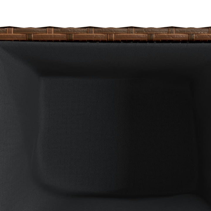 plantekasse 36x30x32 cm polyrattan brun