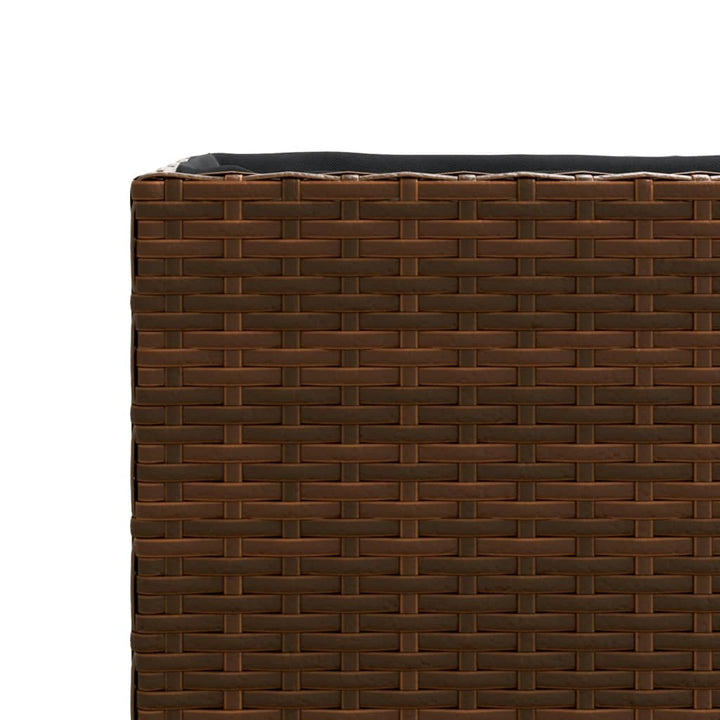 plantekasse 36x30x32 cm polyrattan brun