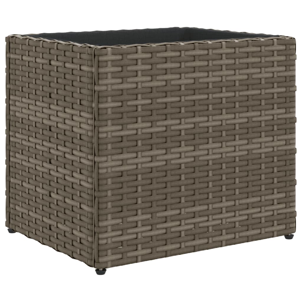 plantekasse 36x30x32 cm polyrattan grå