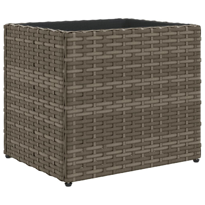 plantekasse 36x30x32 cm polyrattan grå