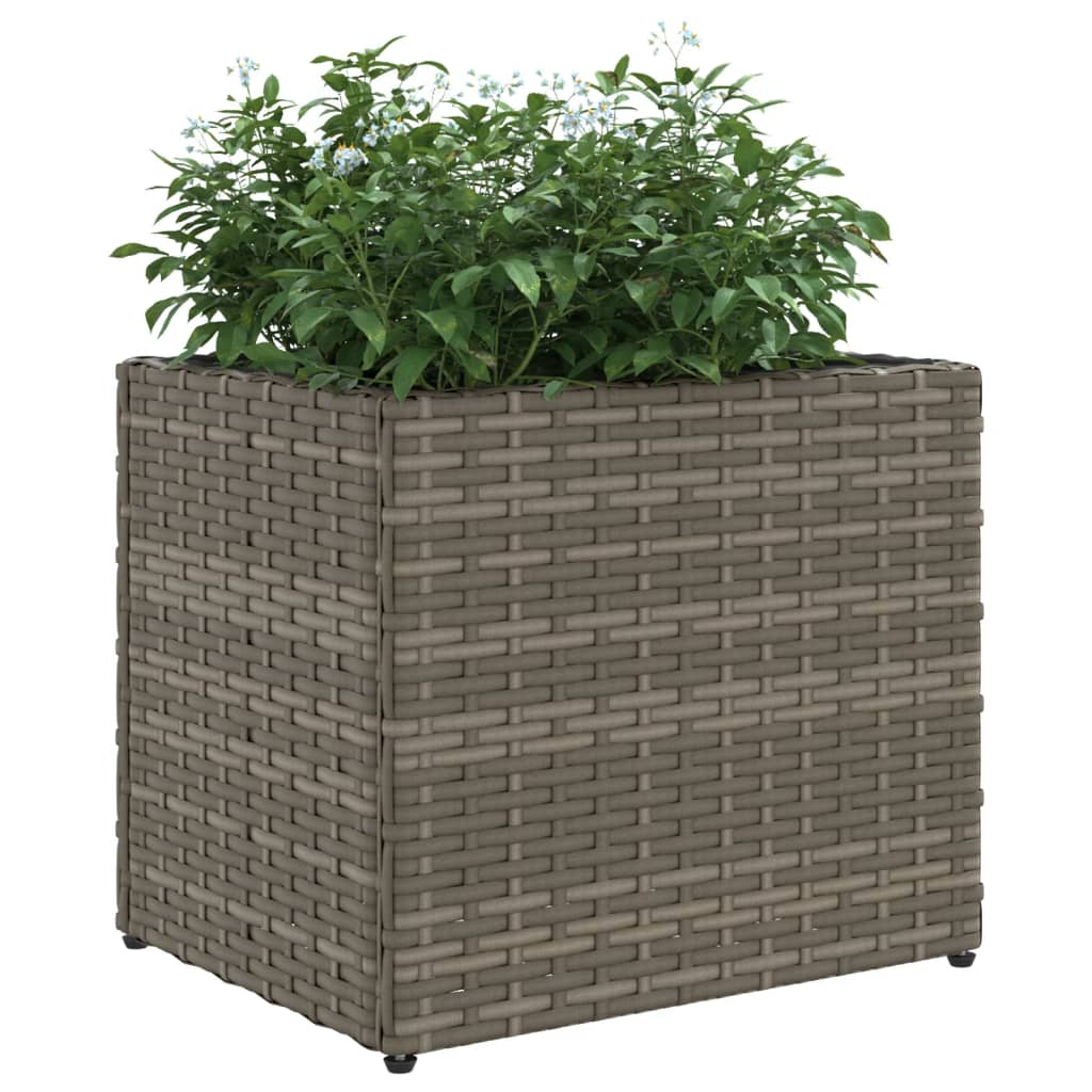 plantekasse 36x30x32 cm polyrattan grå