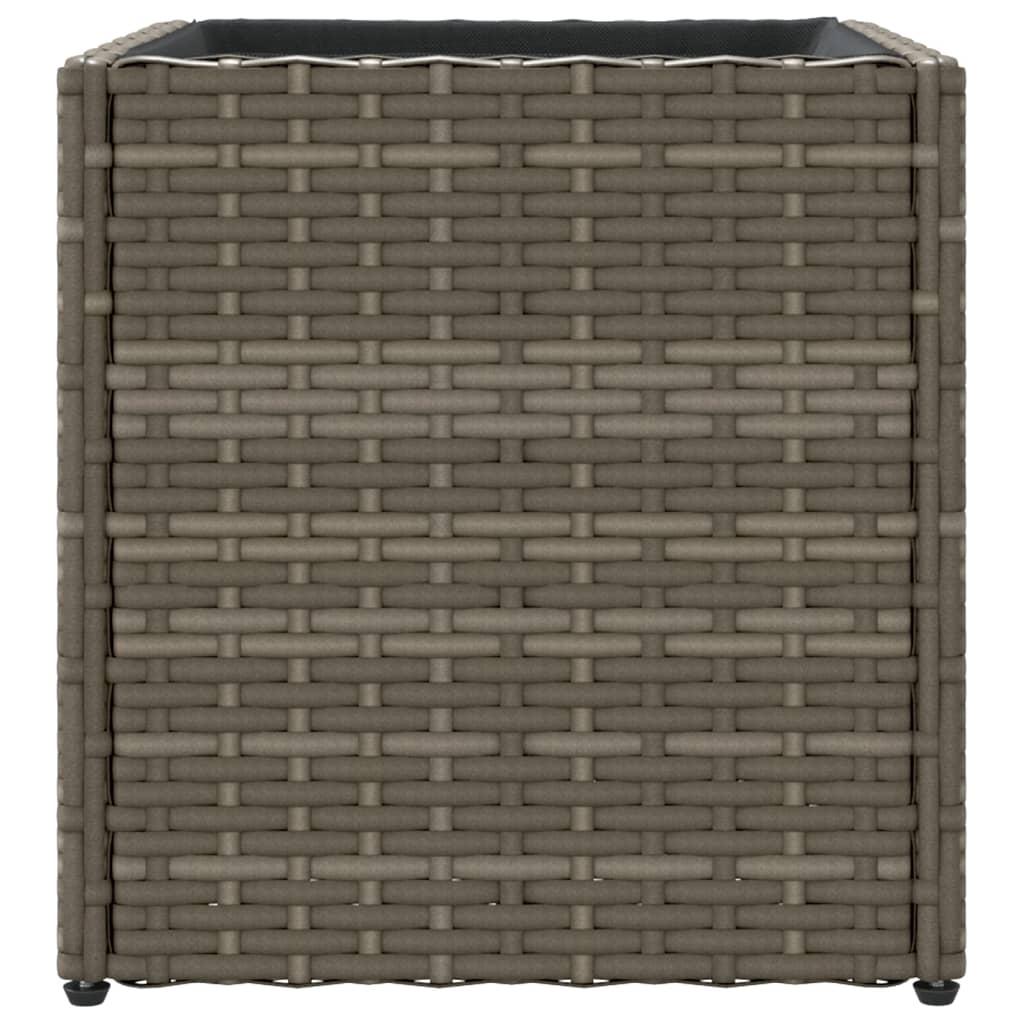 plantekasse 36x30x32 cm polyrattan grå