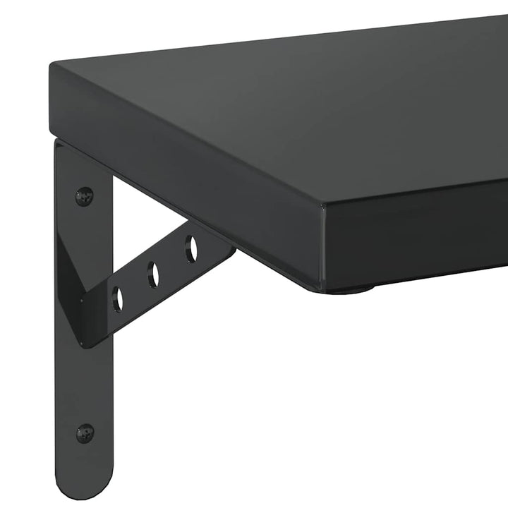 væghylder 2 stk. 75x23,5 cm rustfrit stål sort