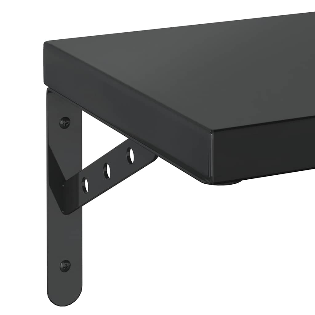 væghylder 2 stk. 50x23,5 cm rustfrit stål sort