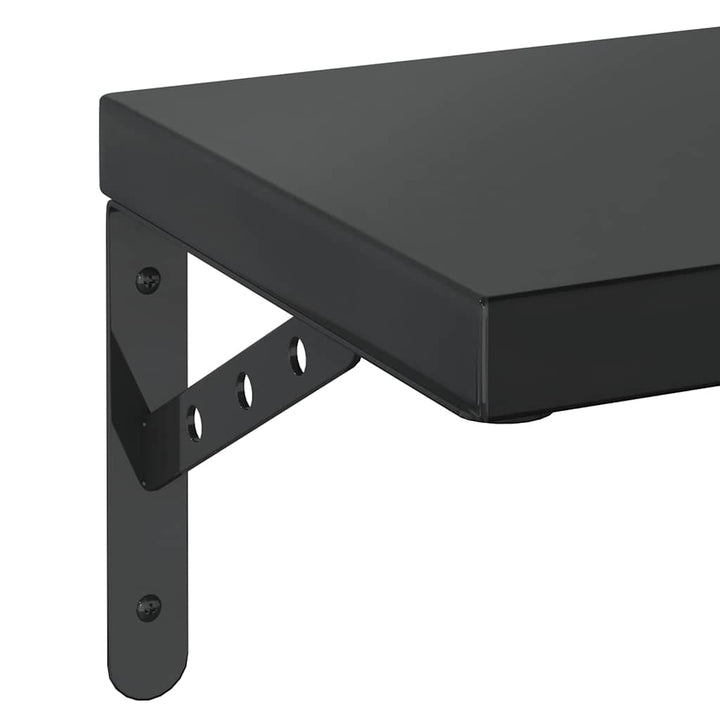 væghylder 2 stk. 50x23,5 cm rustfrit stål sort