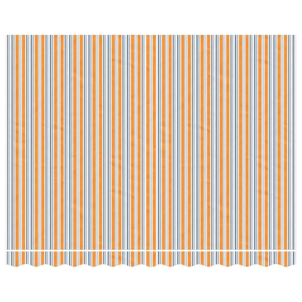 udskiftningsdug til markise 3,5x2,5 m polyester orange og blå