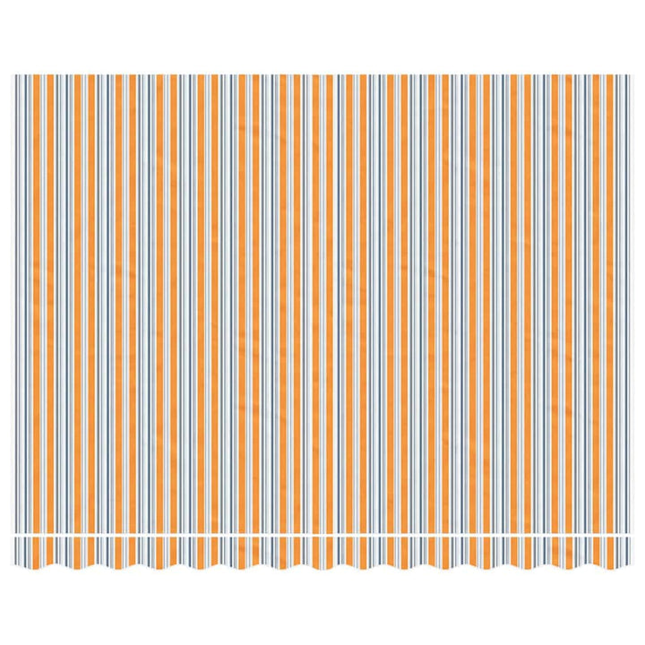 udskiftningsdug til markise 3,5x2,5 m polyester orange og blå