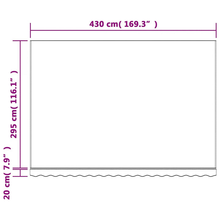markisedug 4,5x3 m stribet flerfarvet