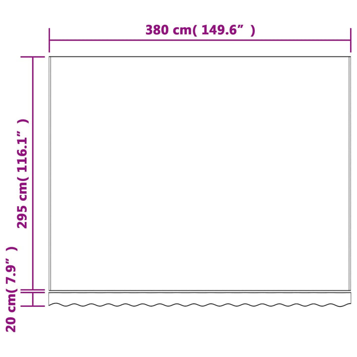 markisedug 4x3 m stribet flerfarvet