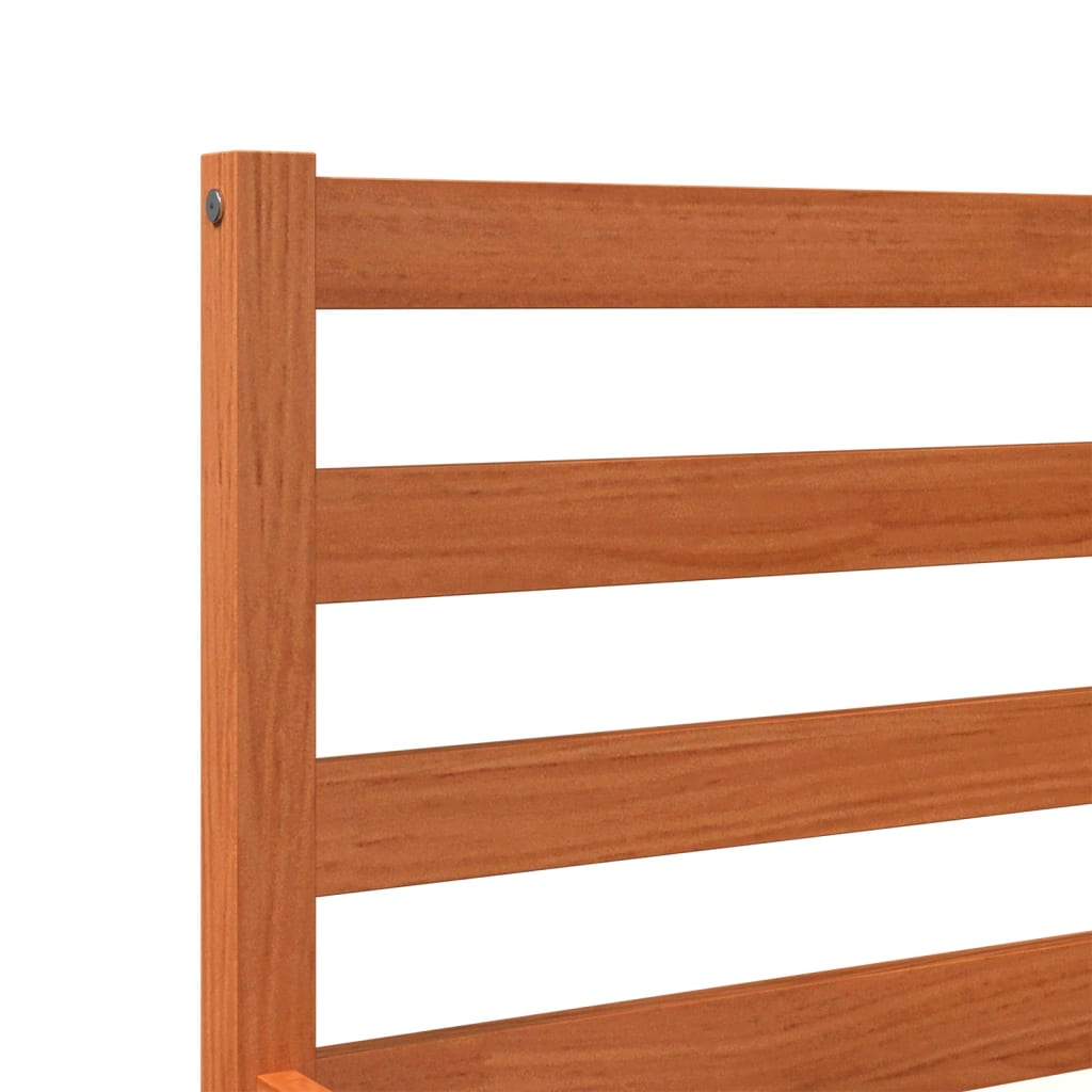 sengeramme uden madras 200x200 cm massivt fyrretræ gyldenbrun