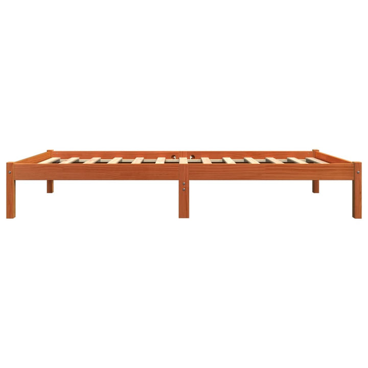 sengeramme uden madras 100x200 cm massivt fyrretræ gyldenbrun