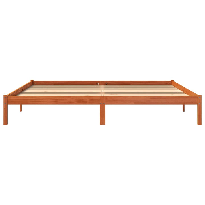 sengeramme uden madras 180x200 cm massivt fyrretræ gyldenbrun