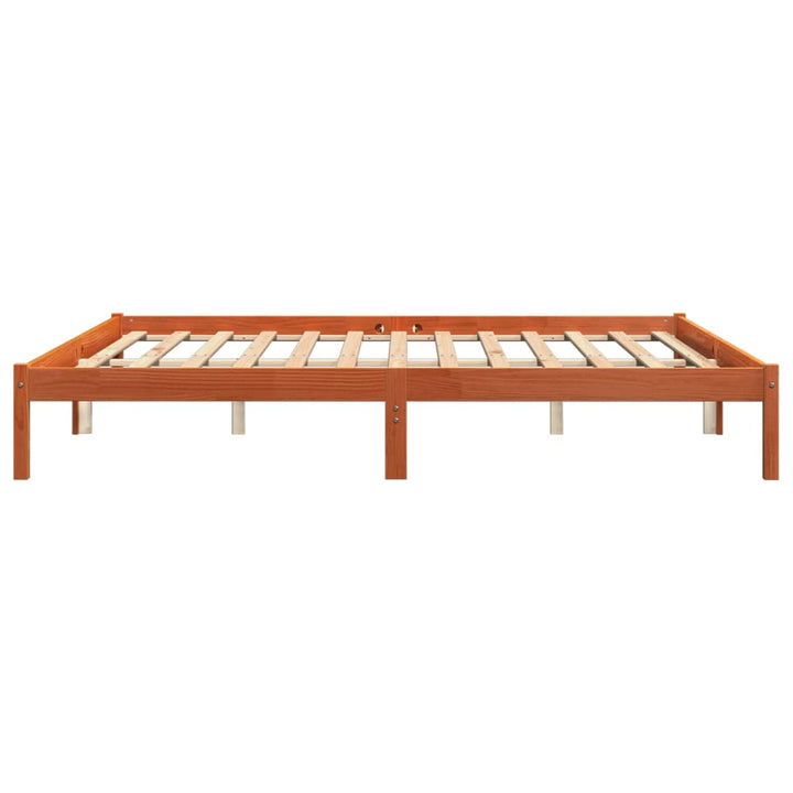 sengeramme uden madras 180x200 cm massivt fyrretræ gyldenbrun