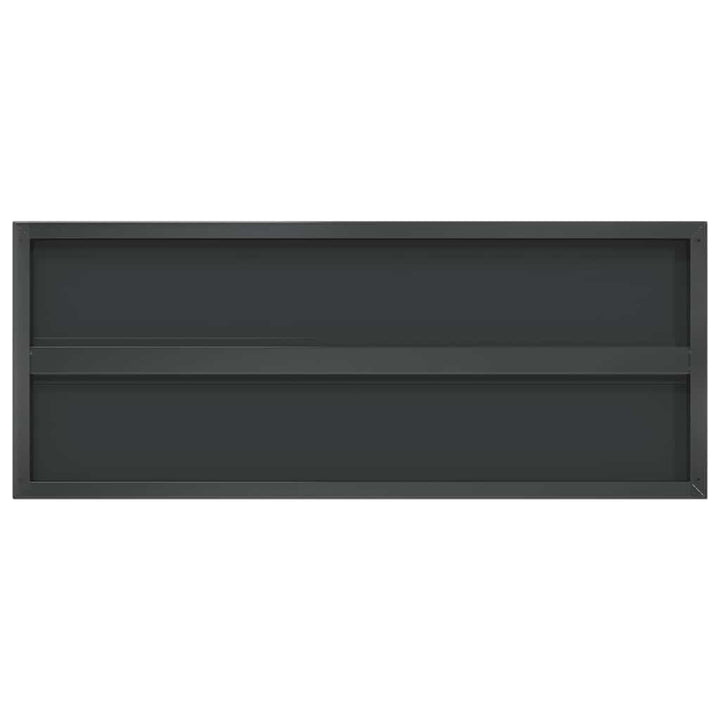 væghylder 2 stk. 100x40 cm rustfrit stål sort