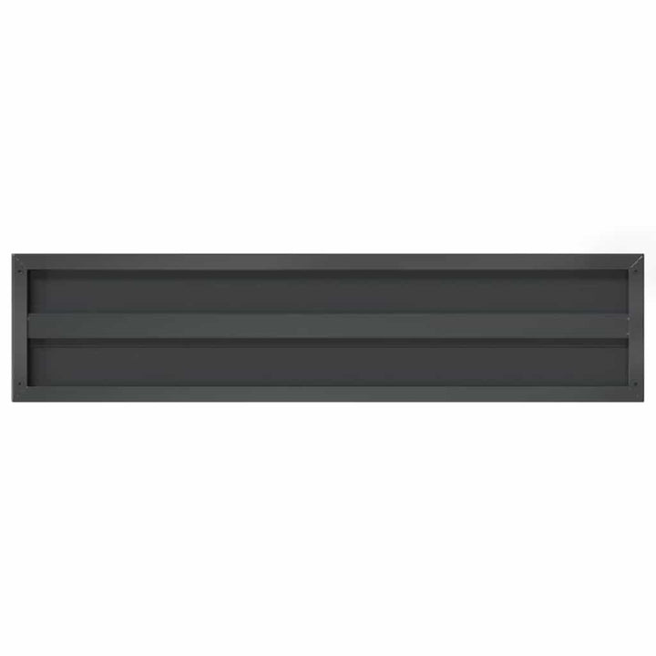 væghylder 2 stk. 100x23,5 cm rustfrit stål sort