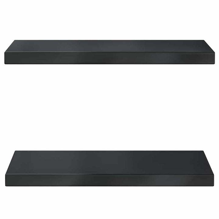 væghylder 2 stk. 50x23,5 cm rustfrit stål sort