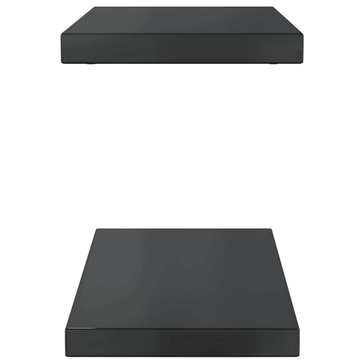 væghylder 2 stk. 50x23,5 cm rustfrit stål sort