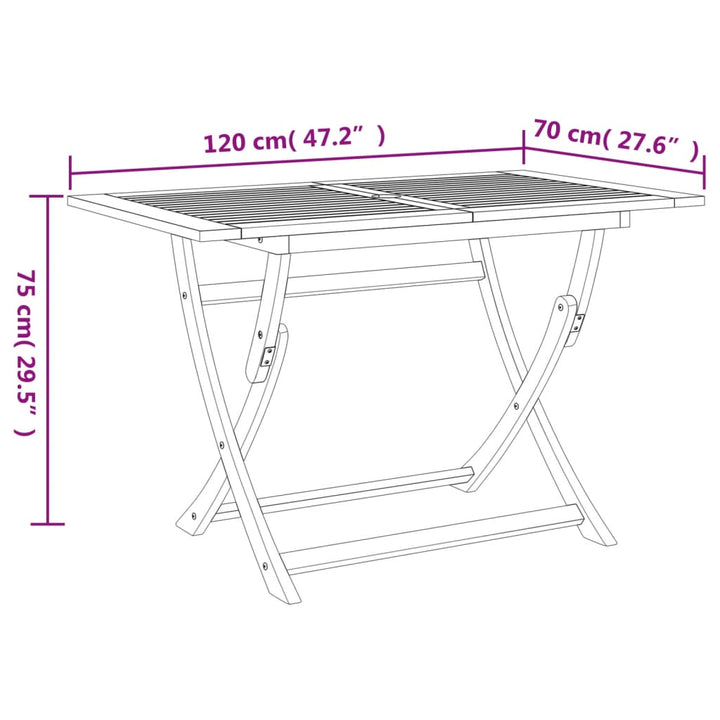 spisebordssæt til haven 5 dele massivt akacietræ