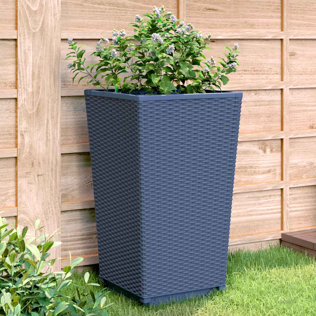 plantekurve 2 stk. 32,5x32,5x57 cm PP blågrå