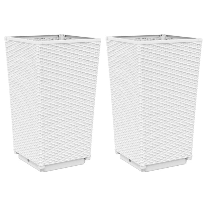 plantekurve 2 stk. 32,5x32,5x57 cm PP hvid