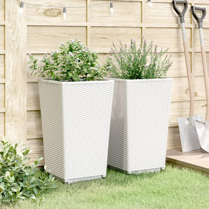 plantekurve 2 stk. 32,5x32,5x57 cm PP hvid