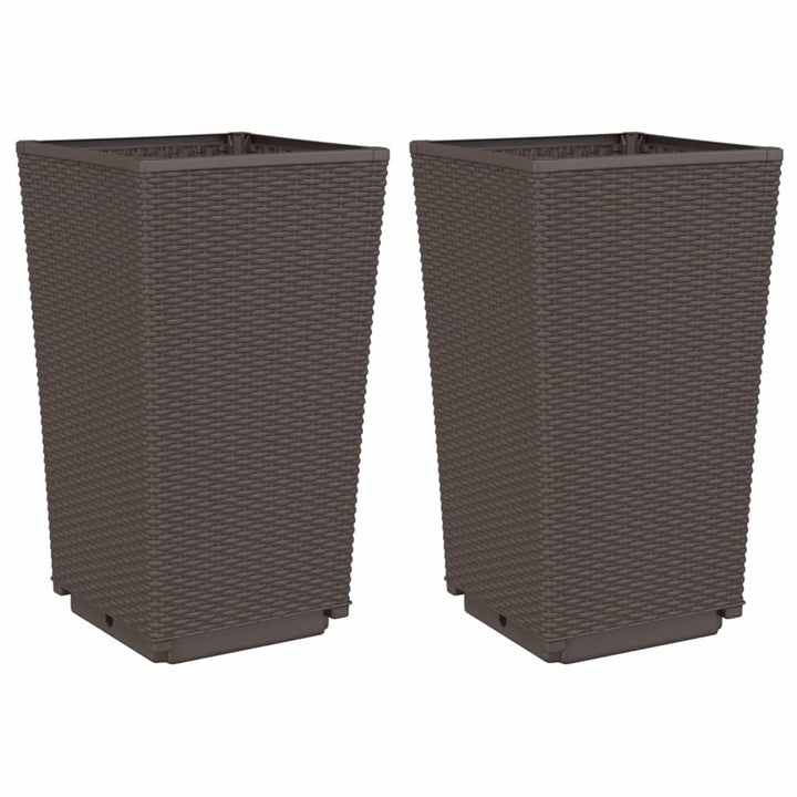 plantekurve 2 stk. 32,5x32,5x57 cm PP brun
