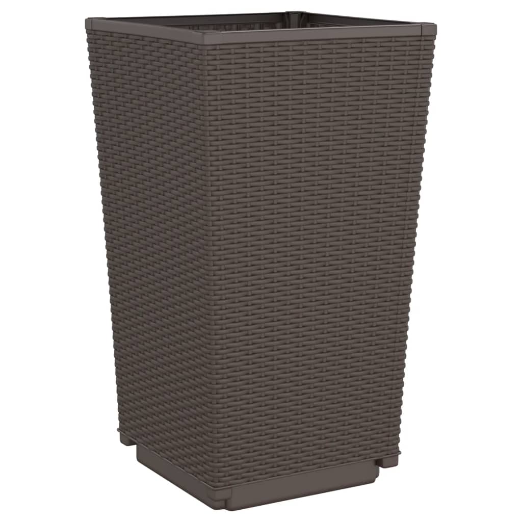 plantekurve 2 stk. 32,5x32,5x57 cm PP brun