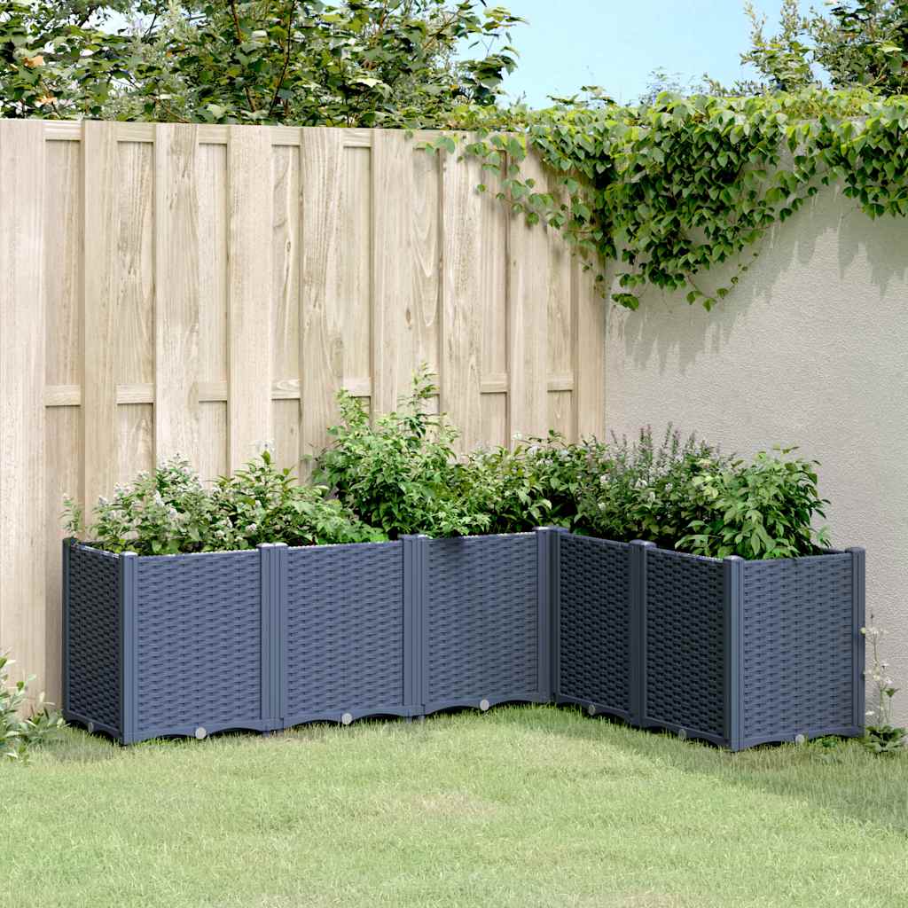 plantekasse 160x120x53 cm PP blågrå