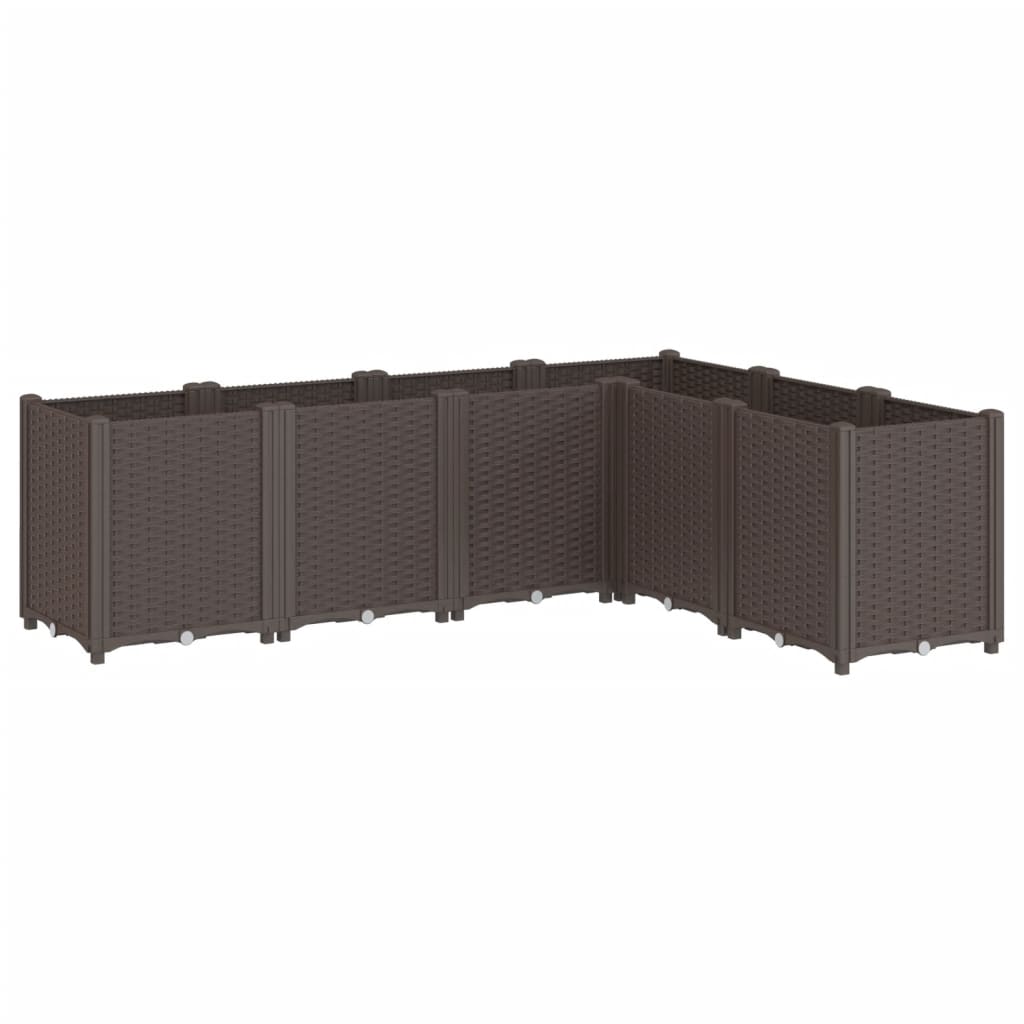 plantekasse 160x120x53 cm PP brun