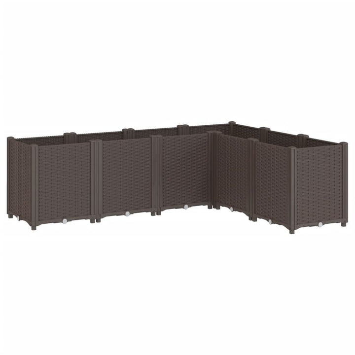 plantekasse 160x120x53 cm PP brun