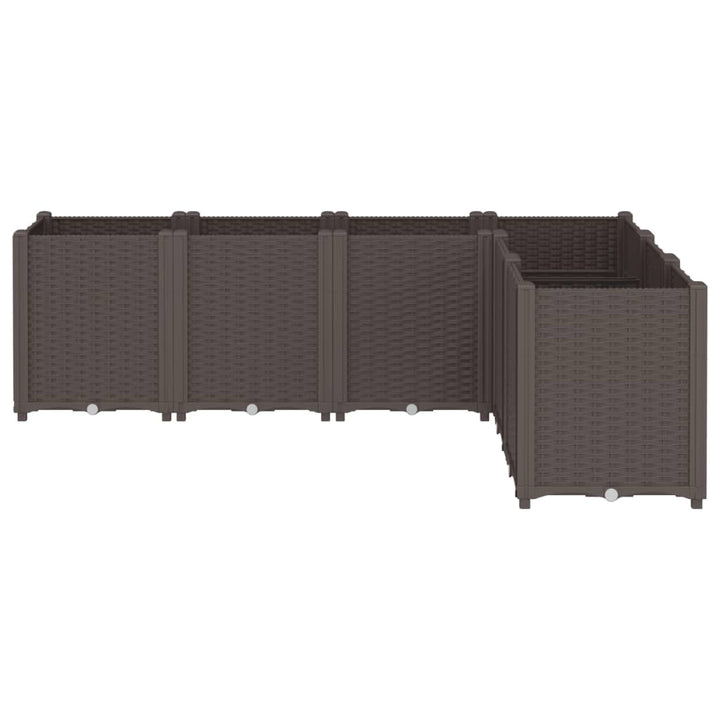 plantekasse 160x120x53 cm PP brun