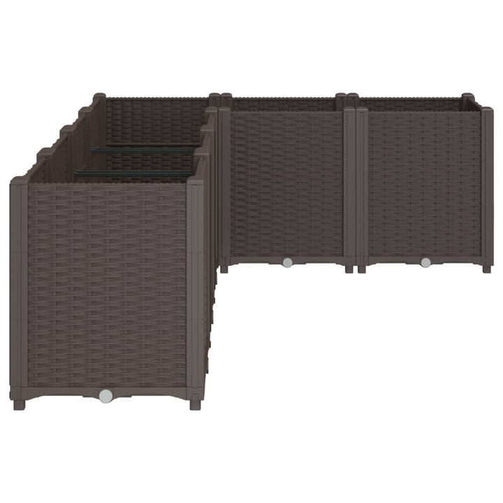 plantekasse 160x120x53 cm PP brun