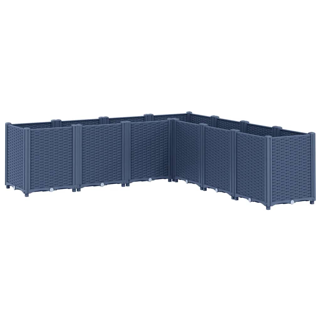 plantekasse 160x160x53 cm PP blågrå