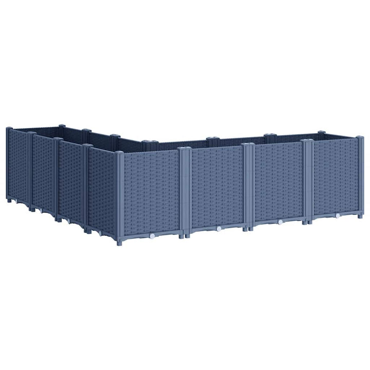 plantekasse 160x160x53 cm PP blågrå