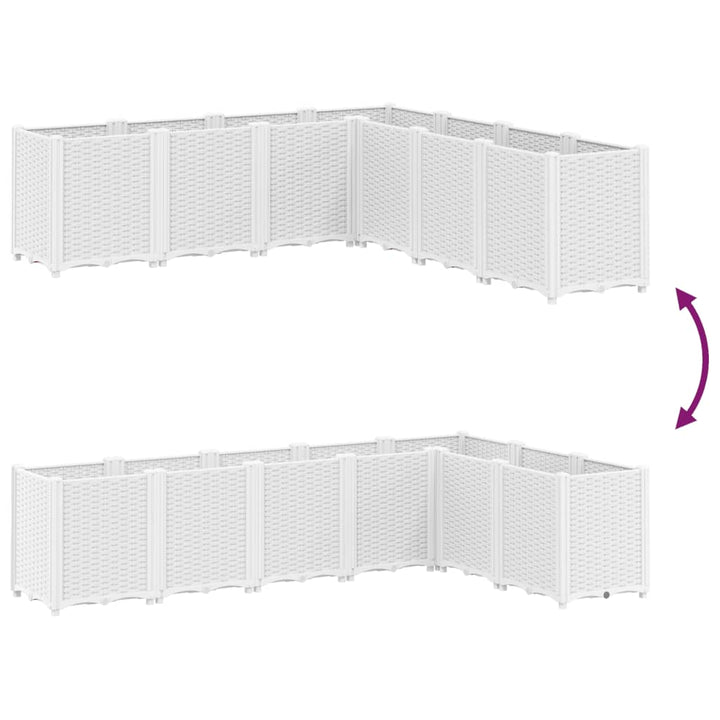 plantekasse 160x160x53 cm PP hvid
