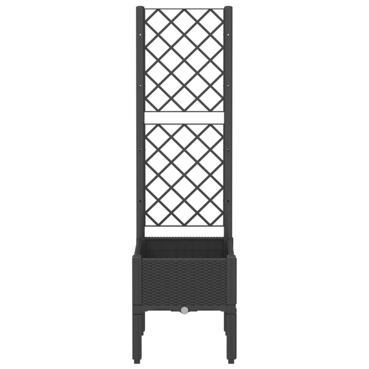 plantekasse med espalier 40x40x142 cm PP sort
