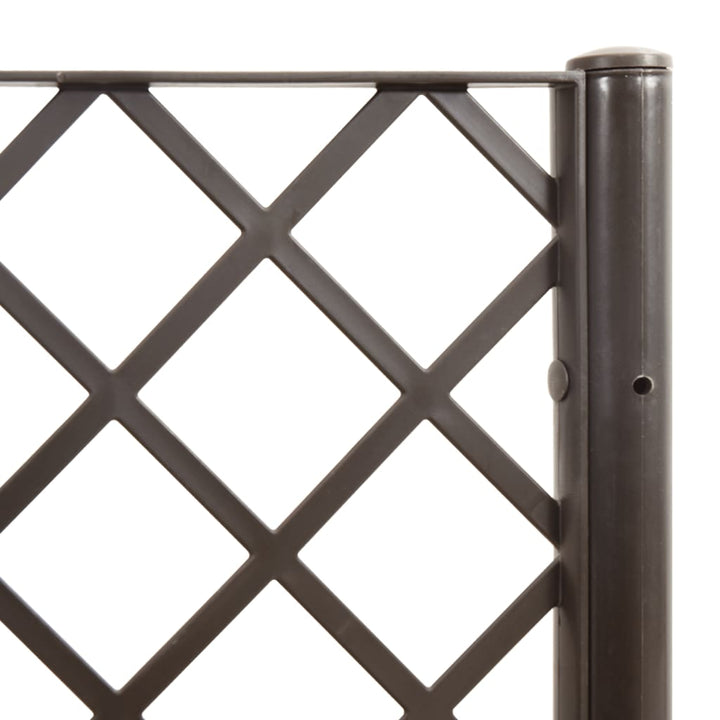 plantekasse med espalier 40x40x142 cm PP brun