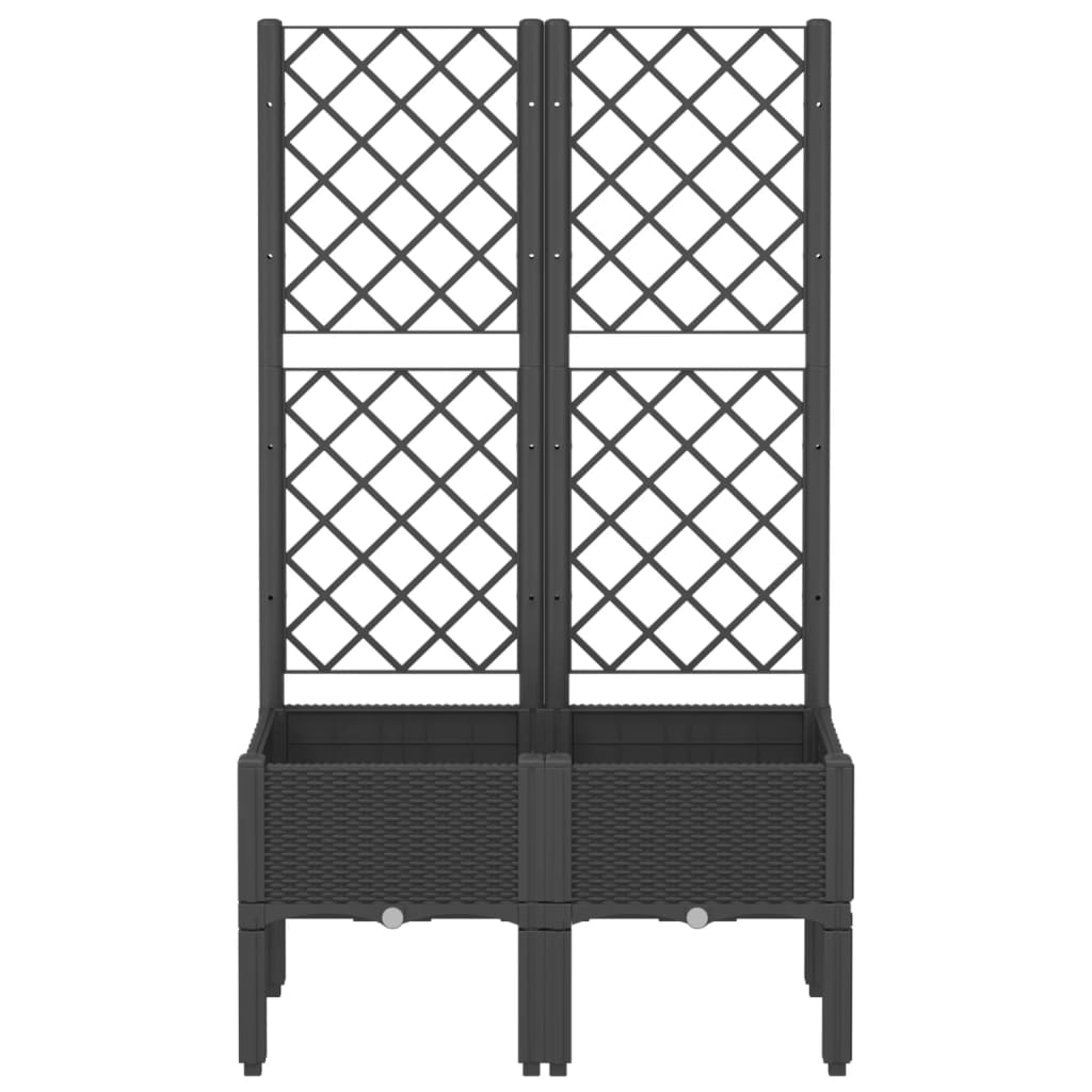 plantekasse med espalier 80x40x142 cm PP sort
