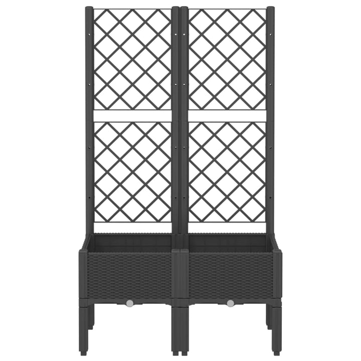 plantekasse med espalier 80x40x142 cm PP sort