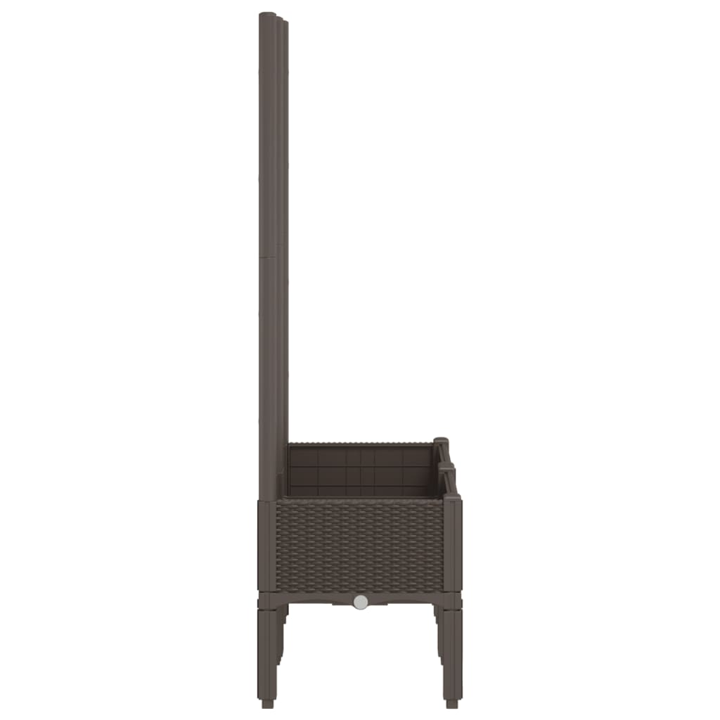 plantekasse med espalier 80x40x142 cm PP brun