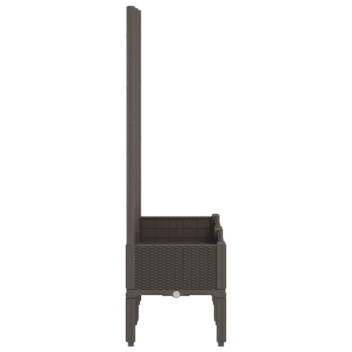 plantekasse med espalier 80x40x142 cm PP brun