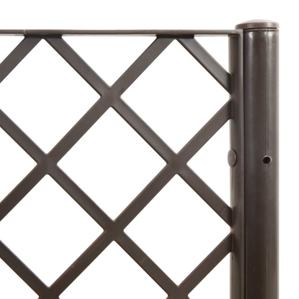 plantekasse med espalier 80x40x142 cm PP brun