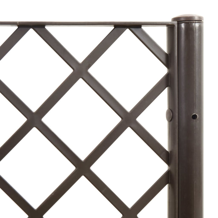 plantekasse med espalier 80x40x142 cm PP brun